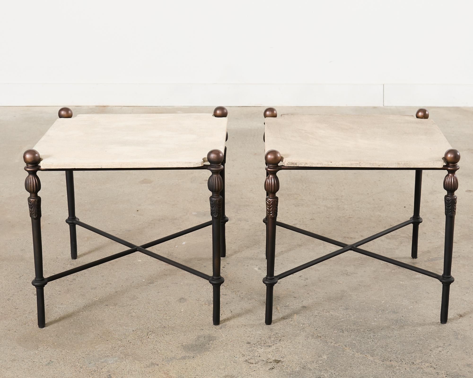 Pareja de mesas de bebidas Michael Taylor Montecito Garden en venta 7