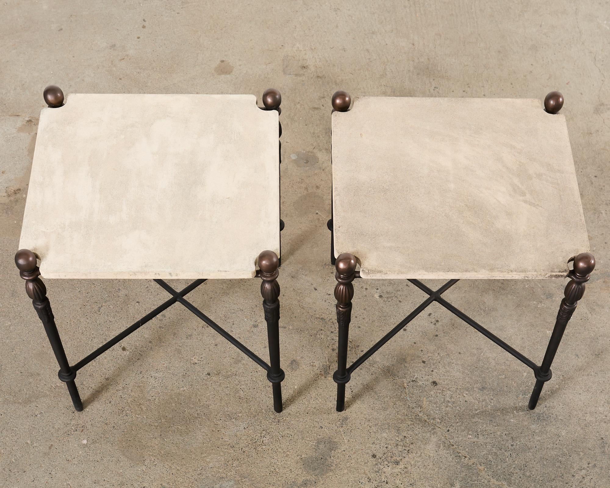 Pareja de mesas de bebidas Michael Taylor Montecito Garden Estadounidense en venta