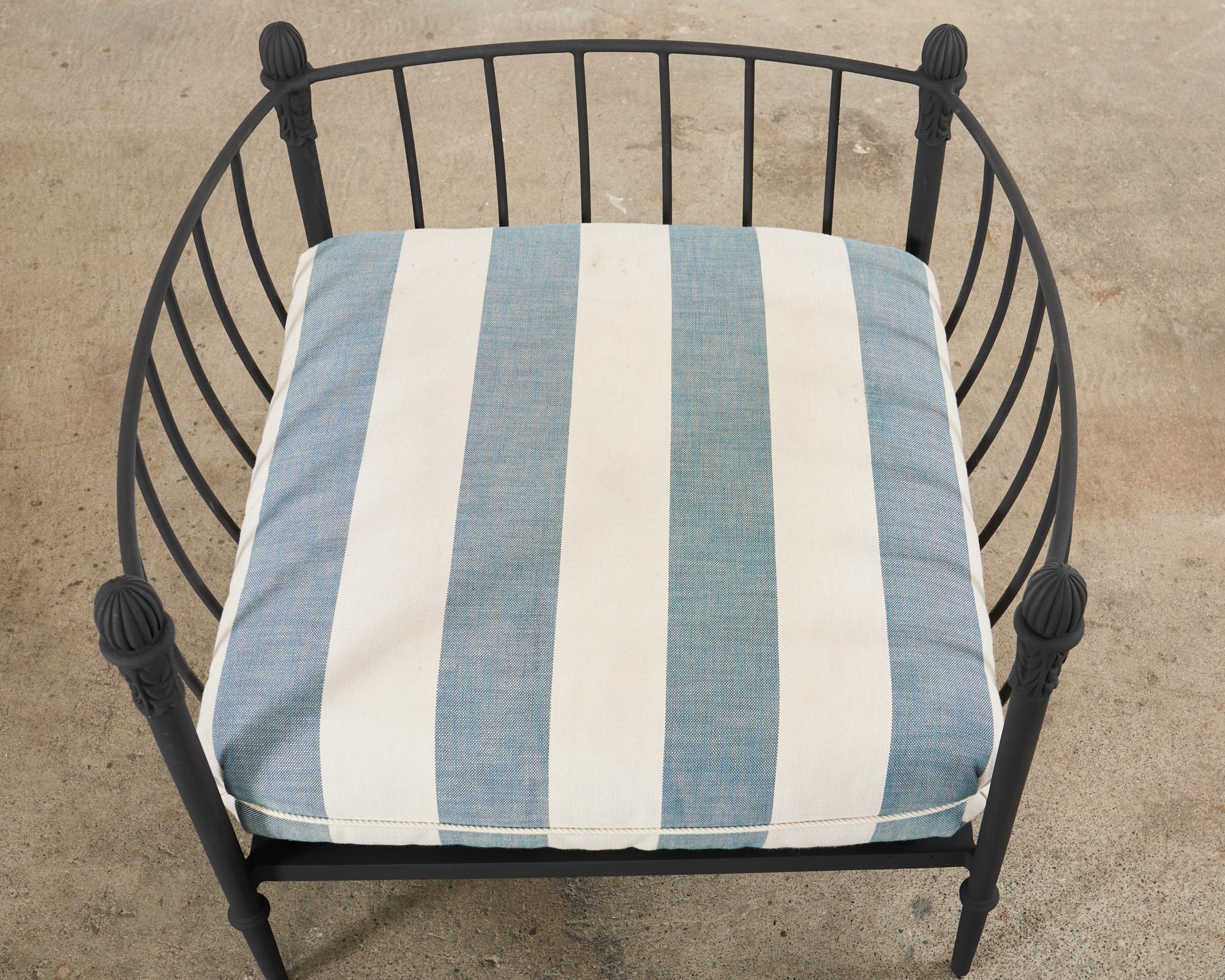 Pair of Michael Taylor Design Montecito Chairs and Ottoman 2