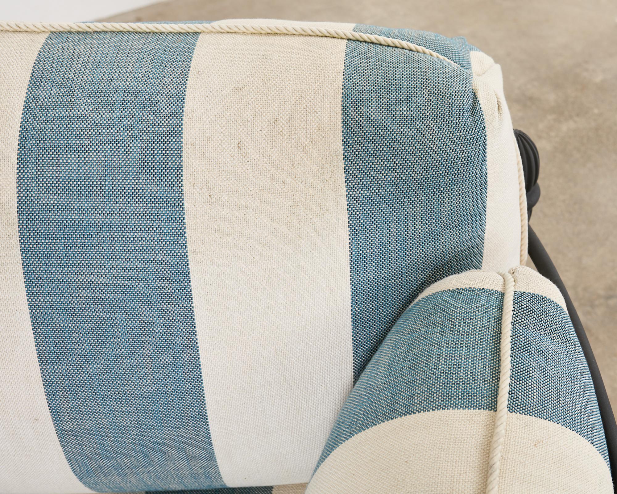 Pair of Michael Taylor Design Montecito Chairs and Ottoman 6