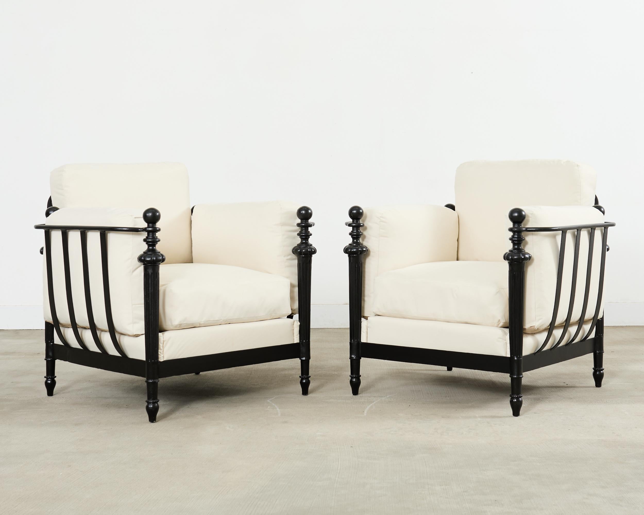 American Pair of Michael Taylor Style Montecito Garden Chairs For Sale