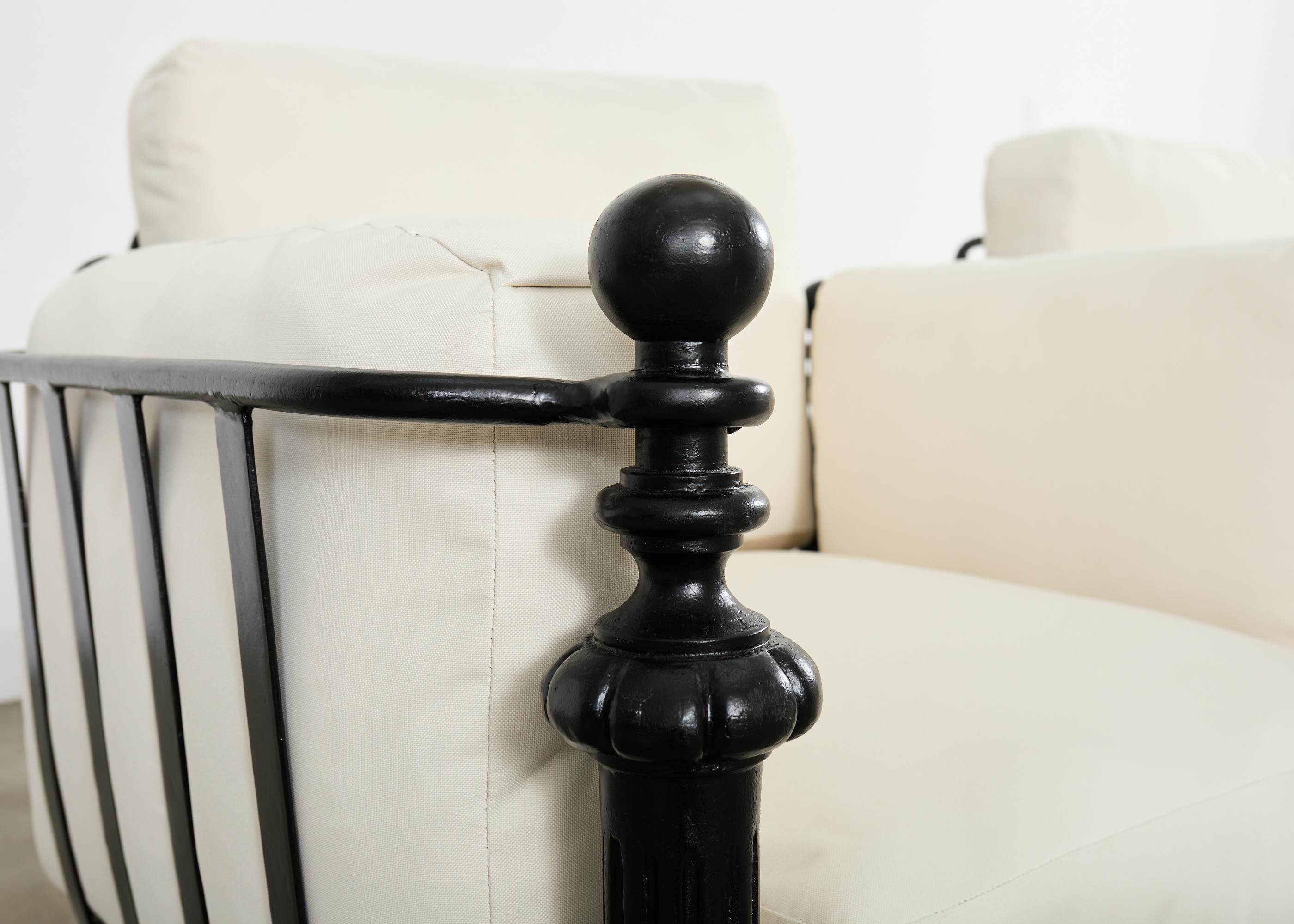 Pair of Michael Taylor Style Montecito Garden Chairs In Good Condition For Sale In Rio Vista, CA