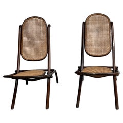 Pair of Michael Thonet Folding Deck Chairs