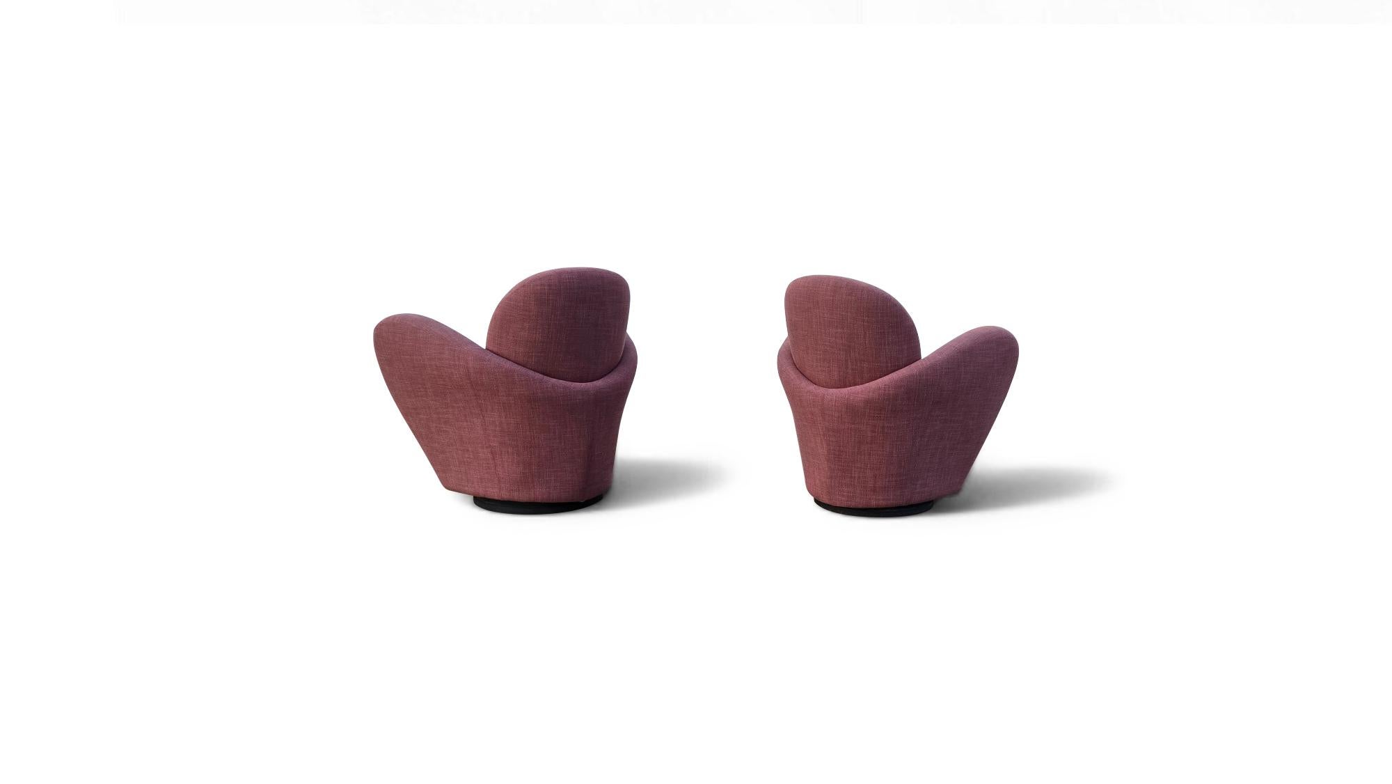 Paire de chaises longues pivotantes Michael Wolk for Directional en vente 3