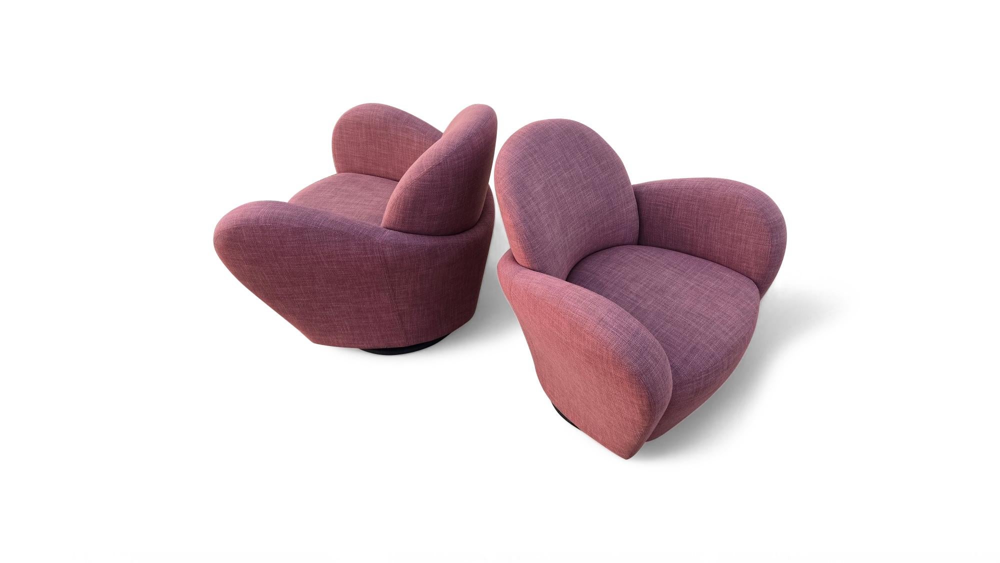 Paire de chaises longues pivotantes Michael Wolk for Directional en vente 6