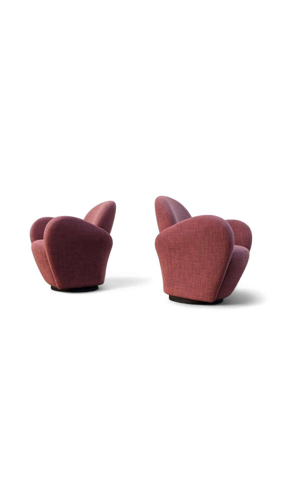 Paire de chaises longues pivotantes Michael Wolk for Directional 