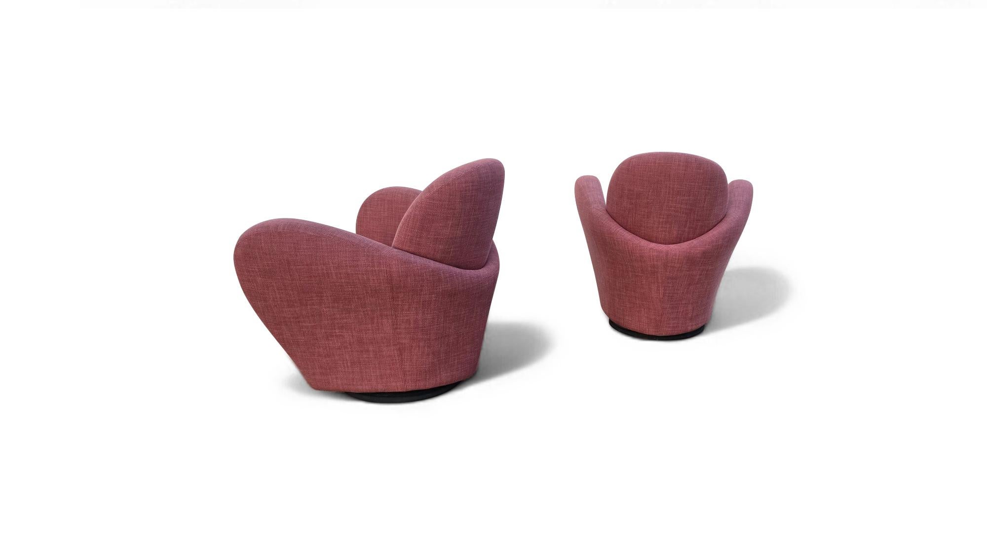 Paire de chaises longues pivotantes Michael Wolk for Directional en vente 2