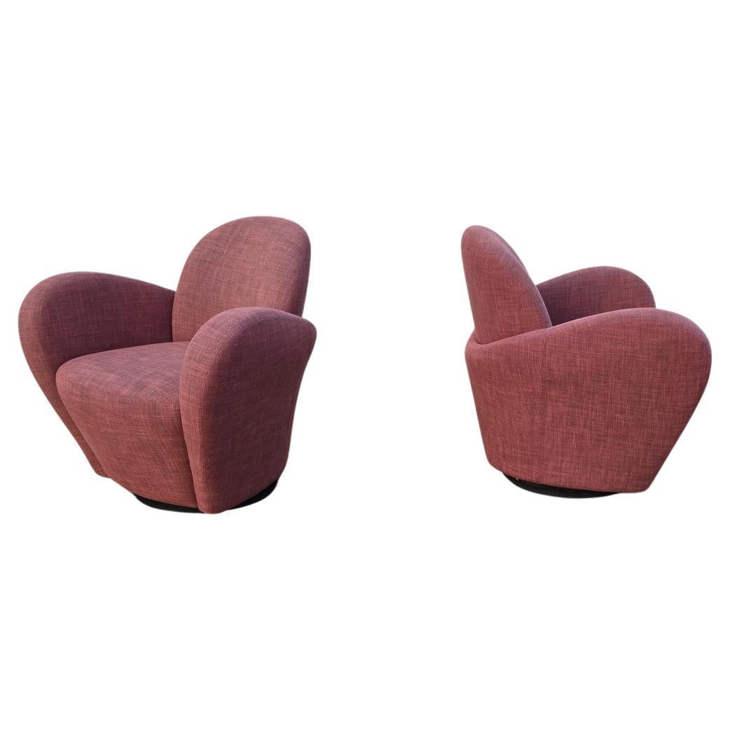 Paire de chaises longues pivotantes Michael Wolk for Directional