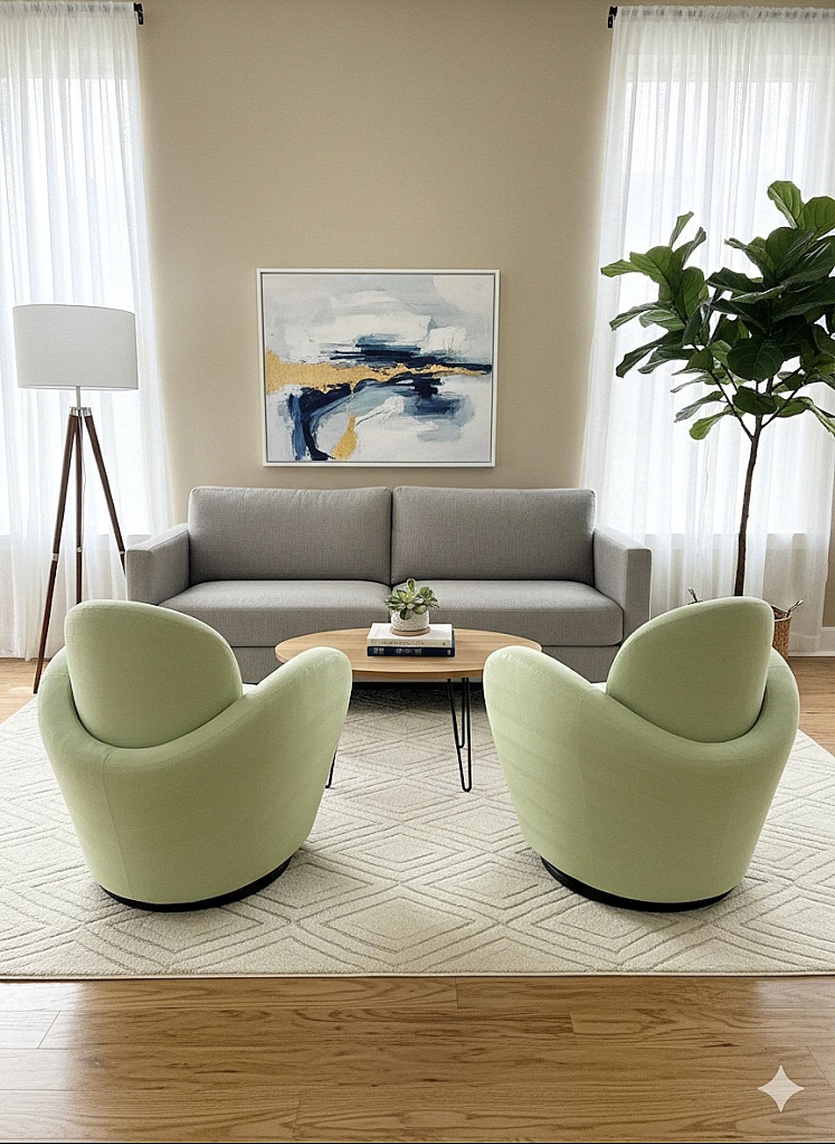 Paire de chaises pivotantes 