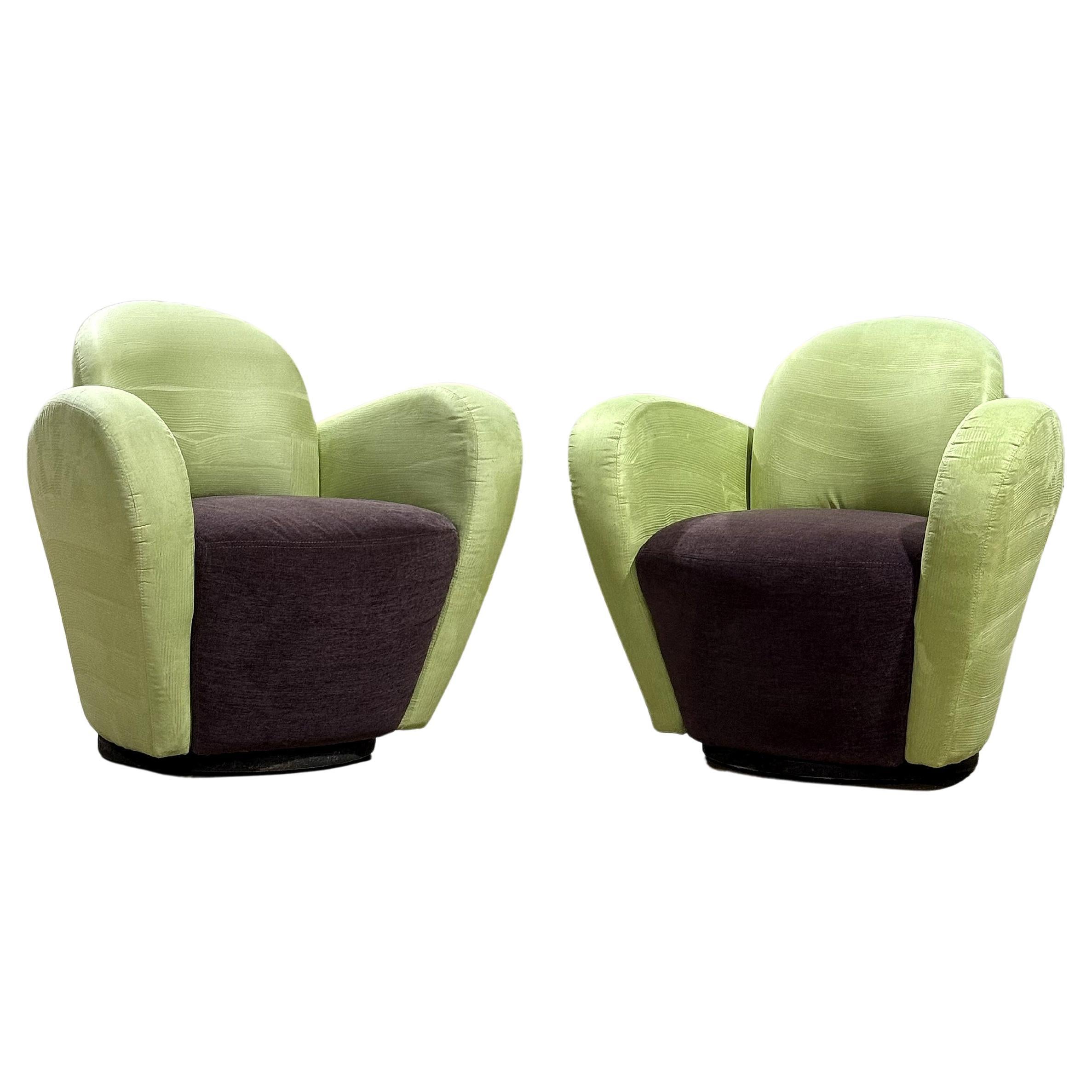 Paire de chaises pivotantes "Miami" de Michael Wolk