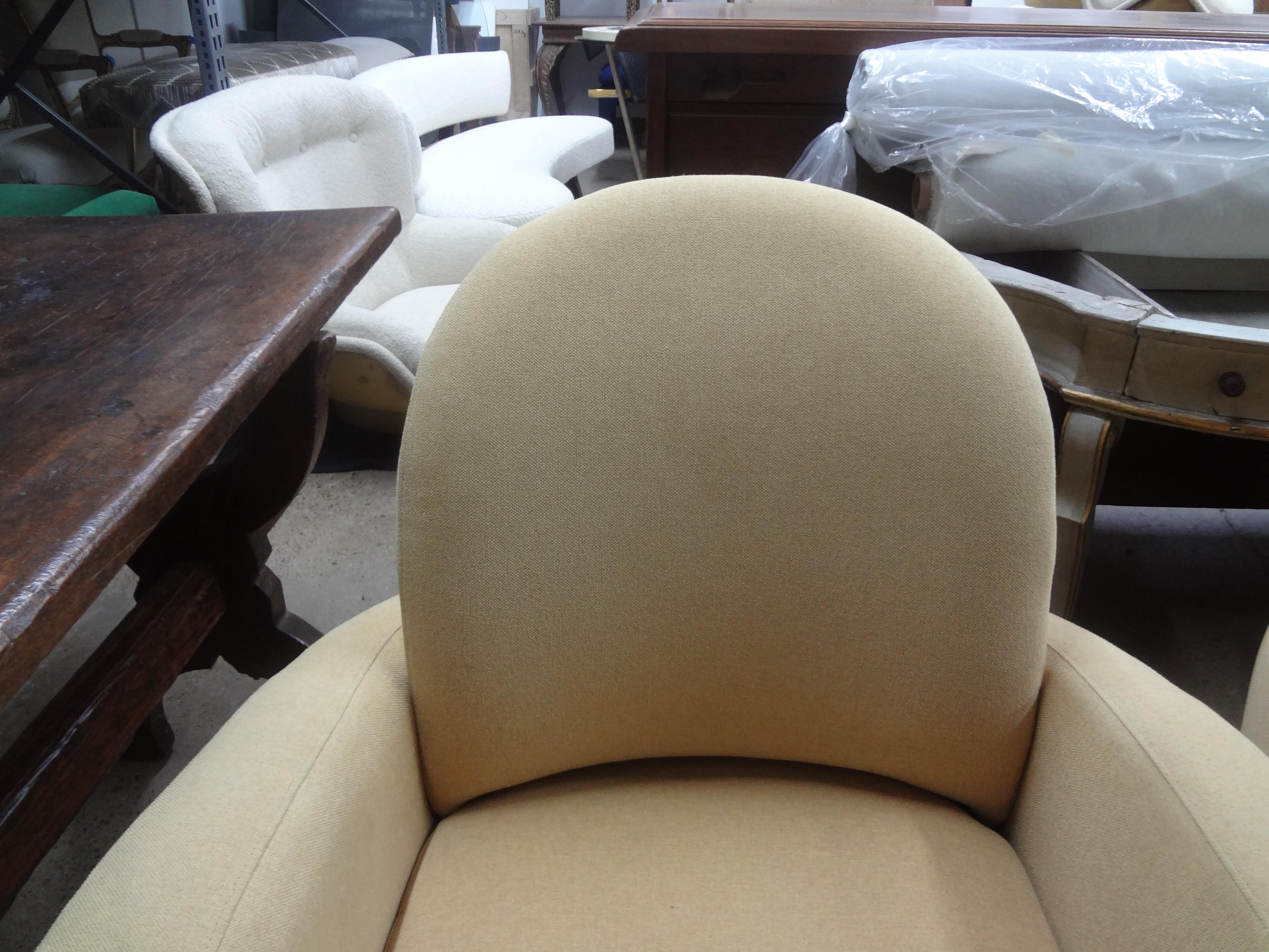 Pair Of Michael Wolk Style Swivel Chairs  For Sale 2