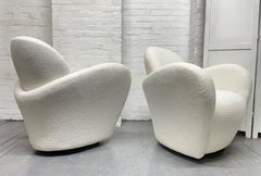Pair of Michael Wolk Swivel Lounge Chairs