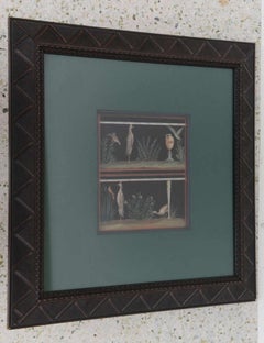 Pair of Michelangelo Maestri Italian Neoclassic Framed 18th Century Gouache Pain