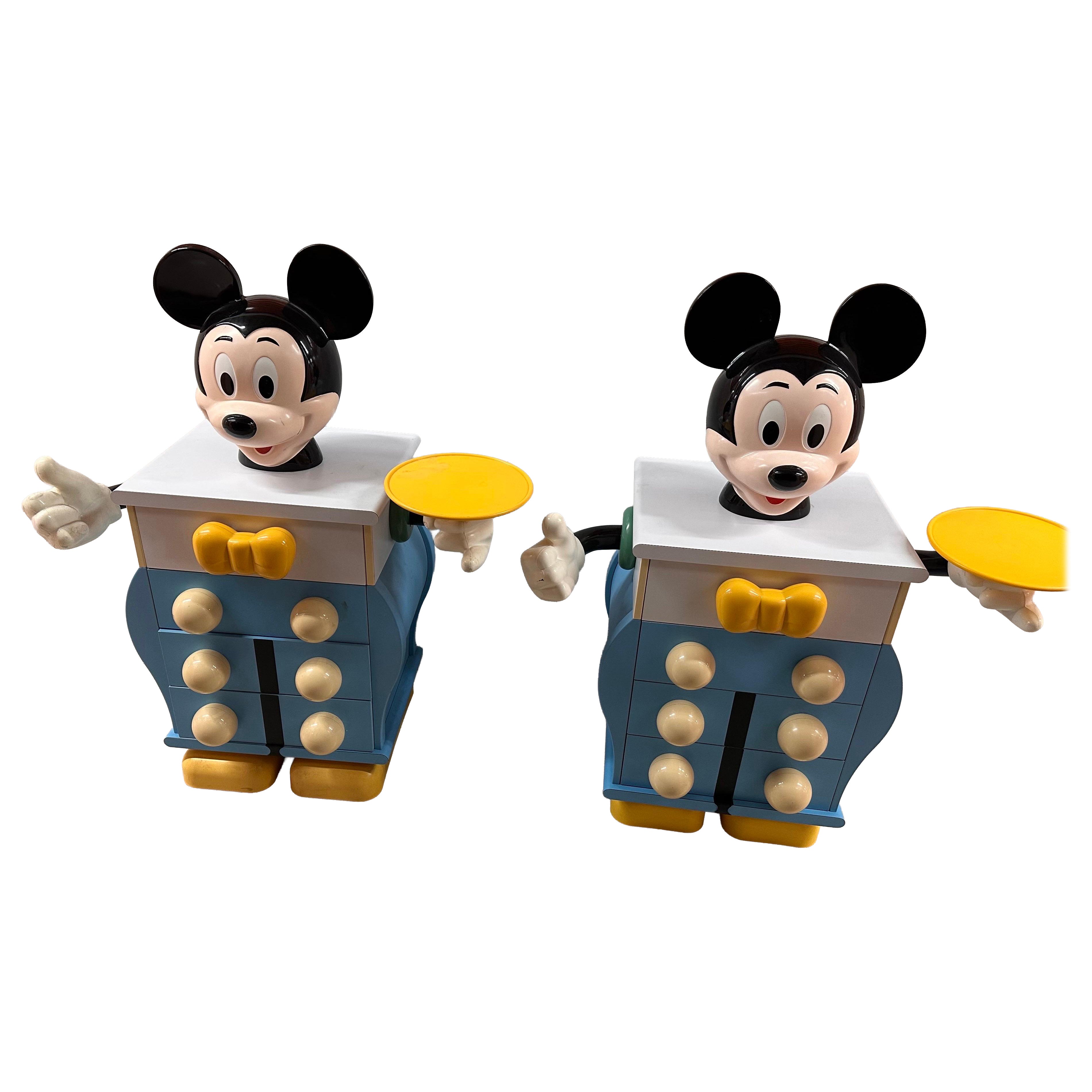 Pair of Mickey Mouse Chest of Drawers By Pierre Colleu, Circa 1980 For Sale