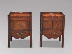 Pair of Mid 18th Century George III Period Mahogany Bedside Commodes