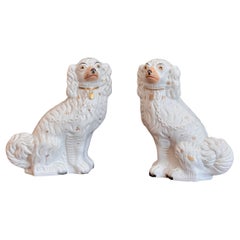 Pair of Mid 19th C English Staffordshire Spaniels