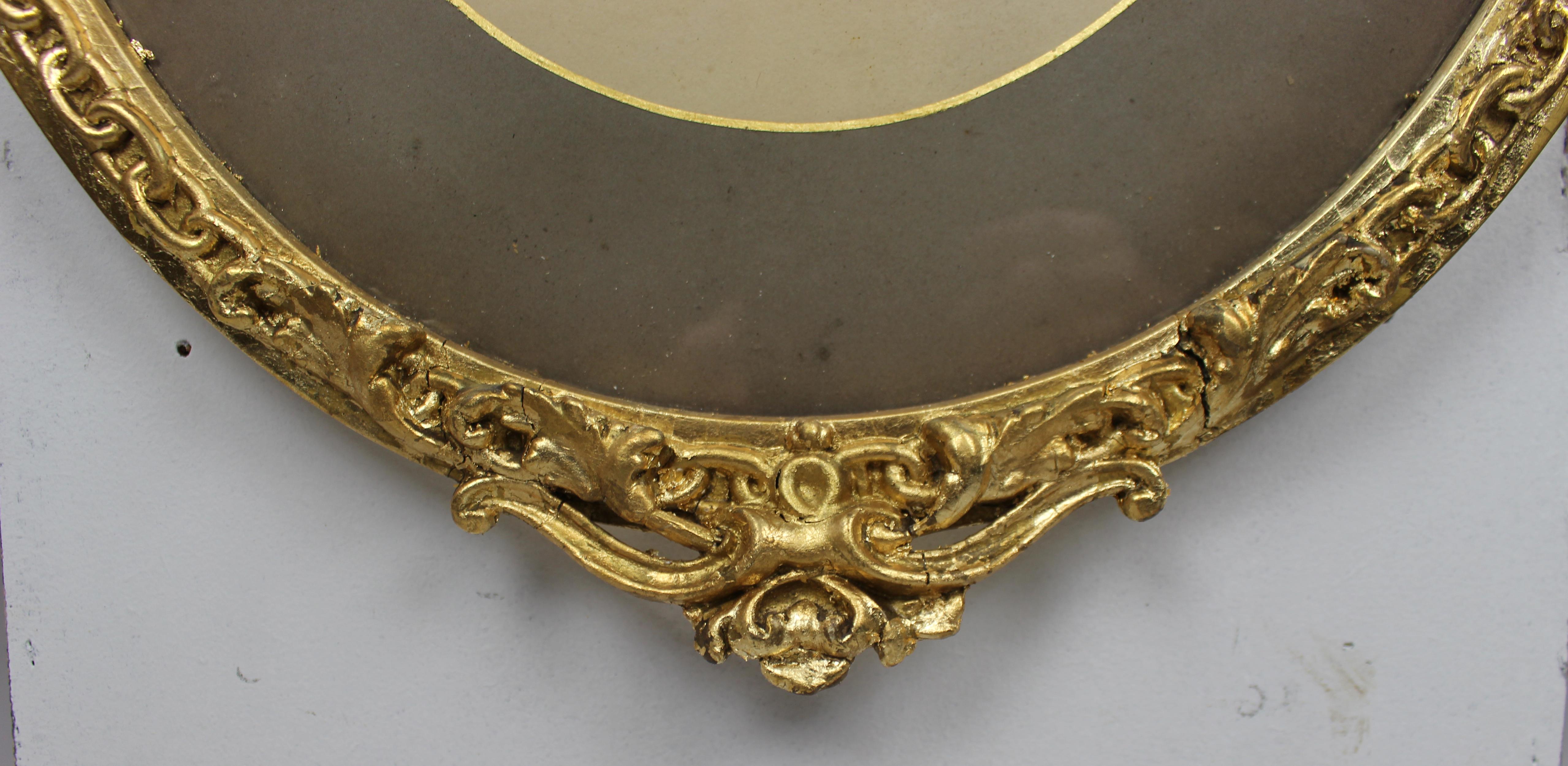 Pair of Mid 19th c. Oval Drawings by C.Reimann For Sale 7