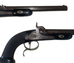 Pair of Mid-19th Century Belgian Percussion Pistols