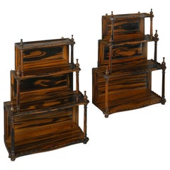 Pair of Mid-19th Century Calamander Wood Hanging Shelves