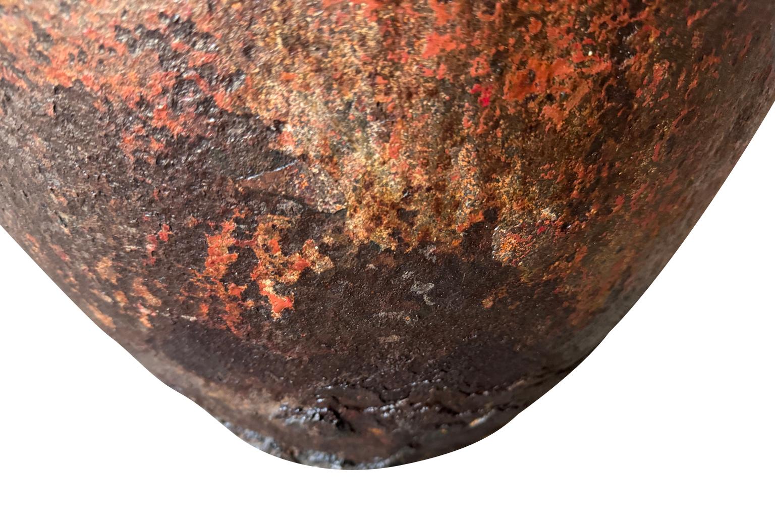 Coppia di vasi in ferro smaltato della metà del XIX secolo in vendita 5