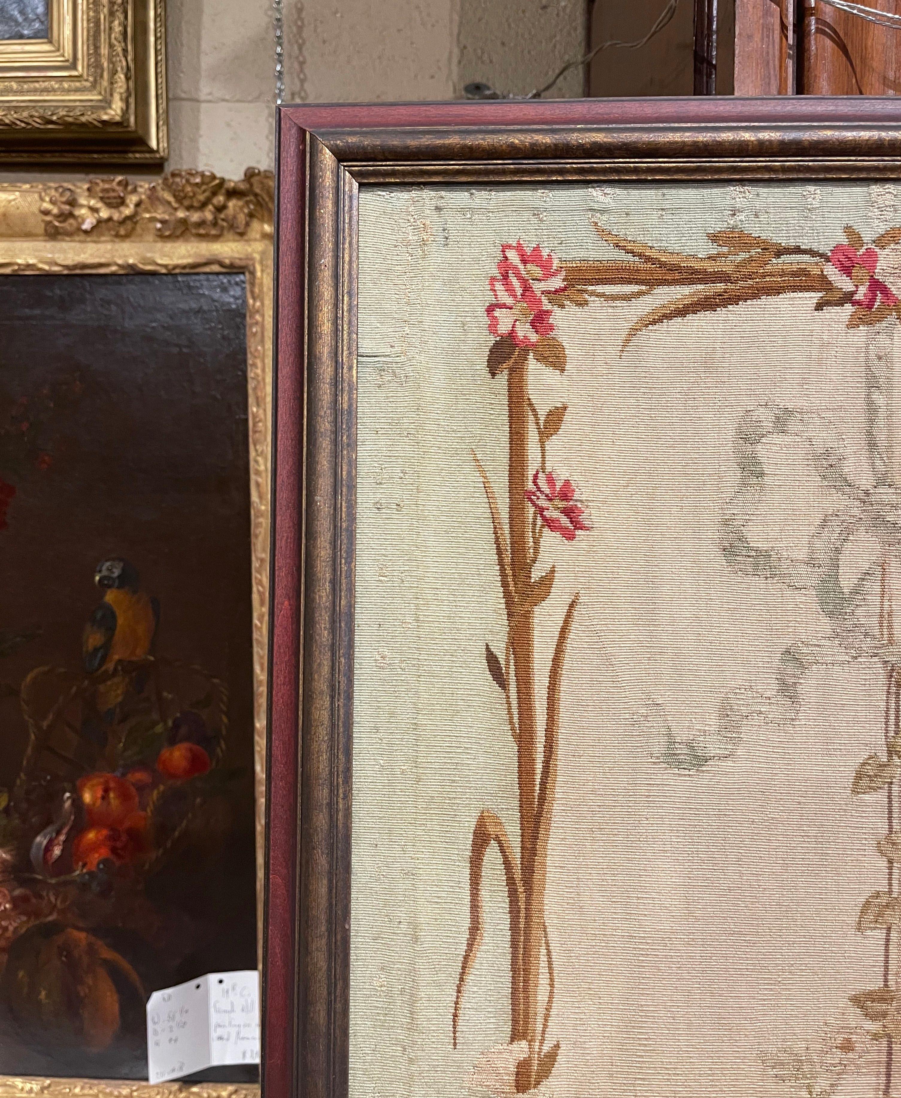 Tapestry Pair of Mid-19th Century French Framed Handwoven Aubusson Wall Hanging Portieres