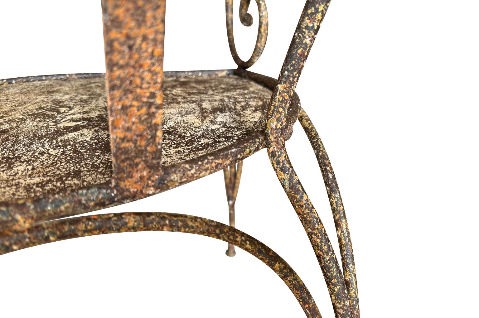 Pair Of Mid-19th Century French Garden Chairs For Sale 6