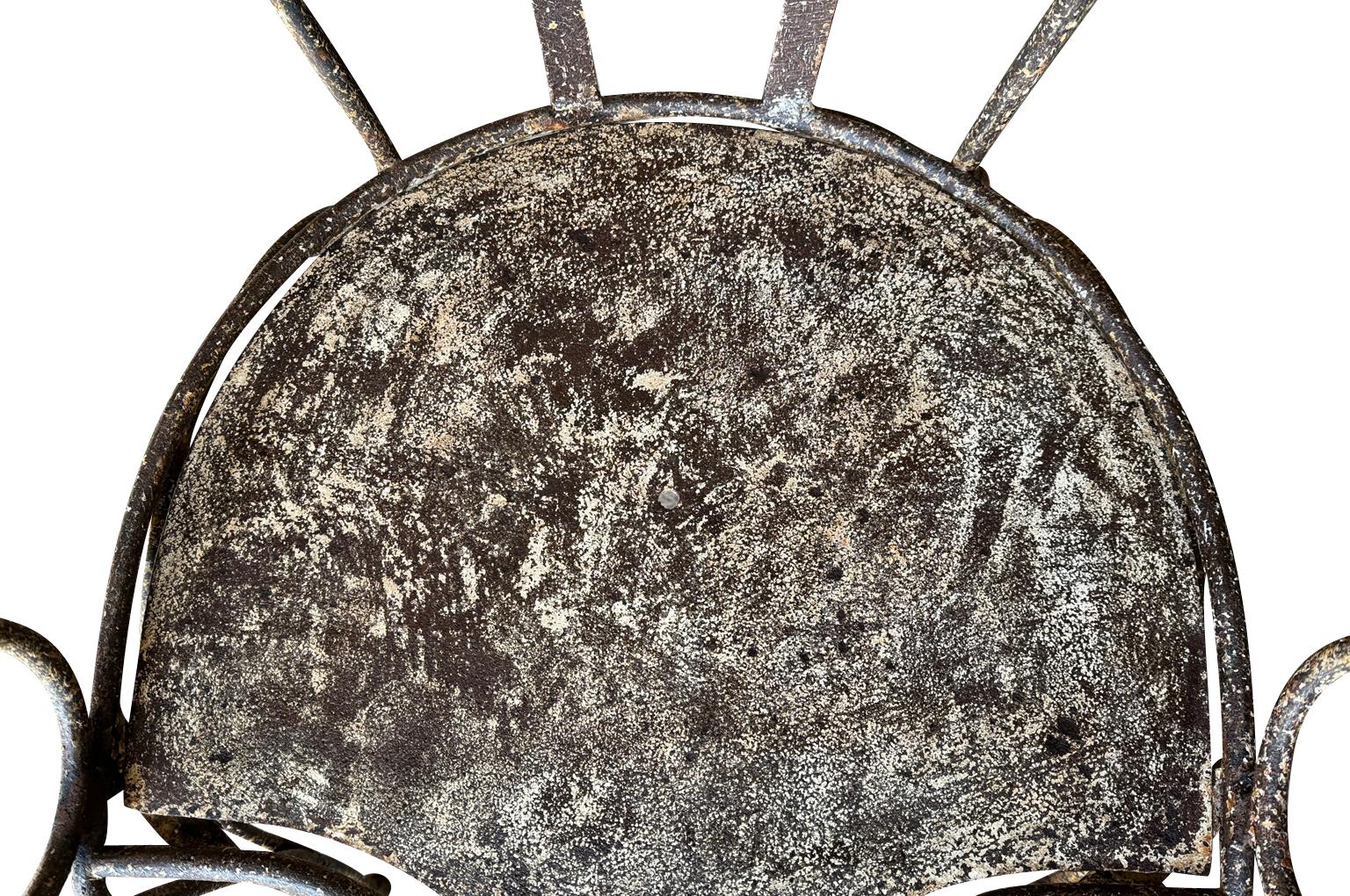 Pair Of Mid-19th Century French Garden Chairs For Sale 5