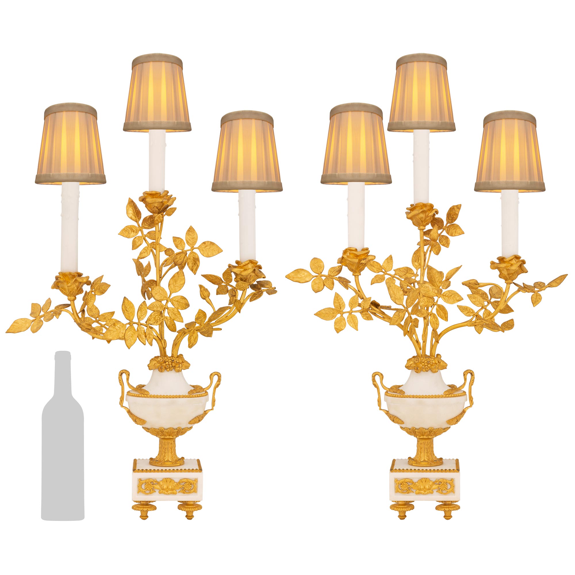Pair of Mid 19th Century French Louis XVI St. Candelabras For Sale