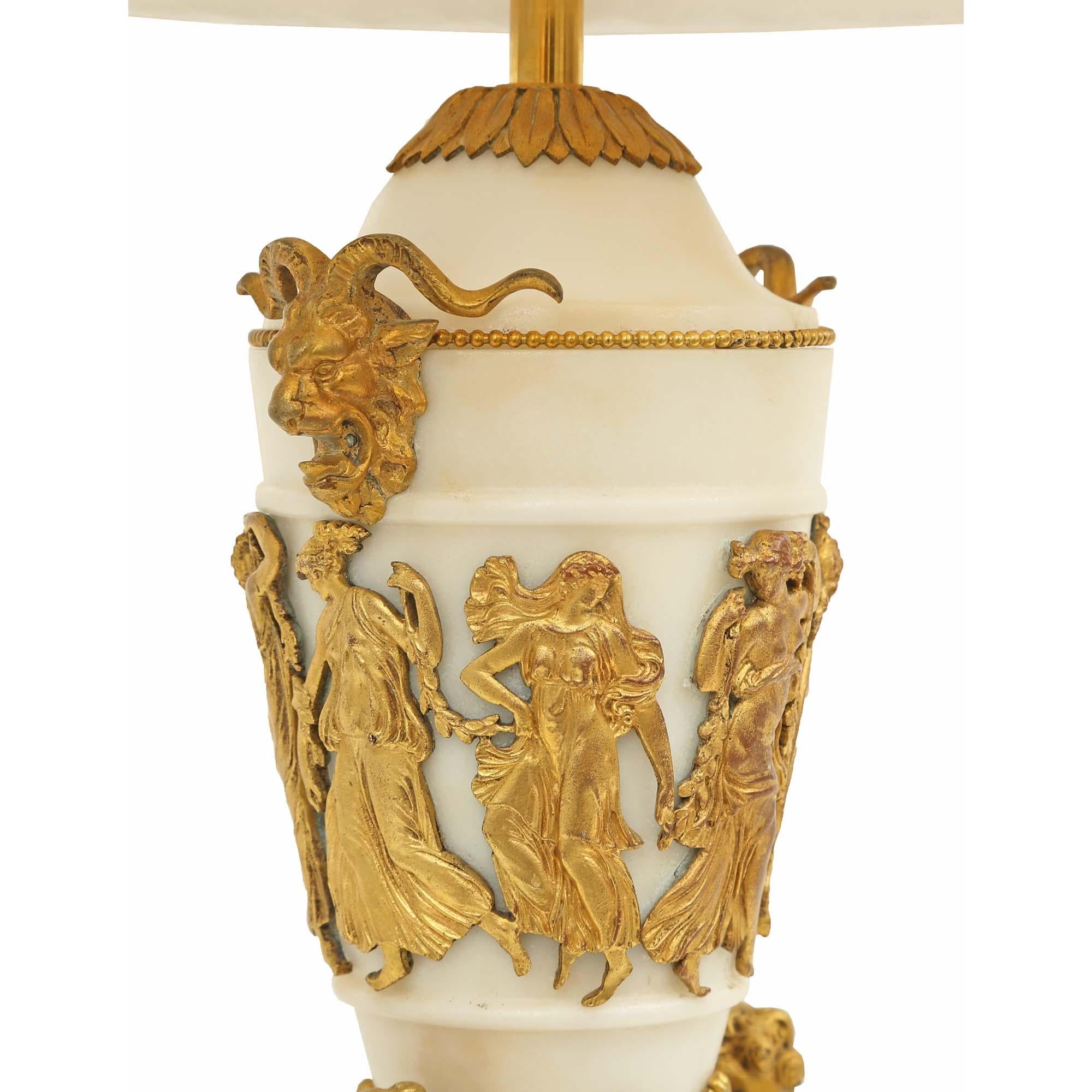 Pair of Mid-19th Century French Louis XVI St. Urns Mounted into Lamps For Sale 3