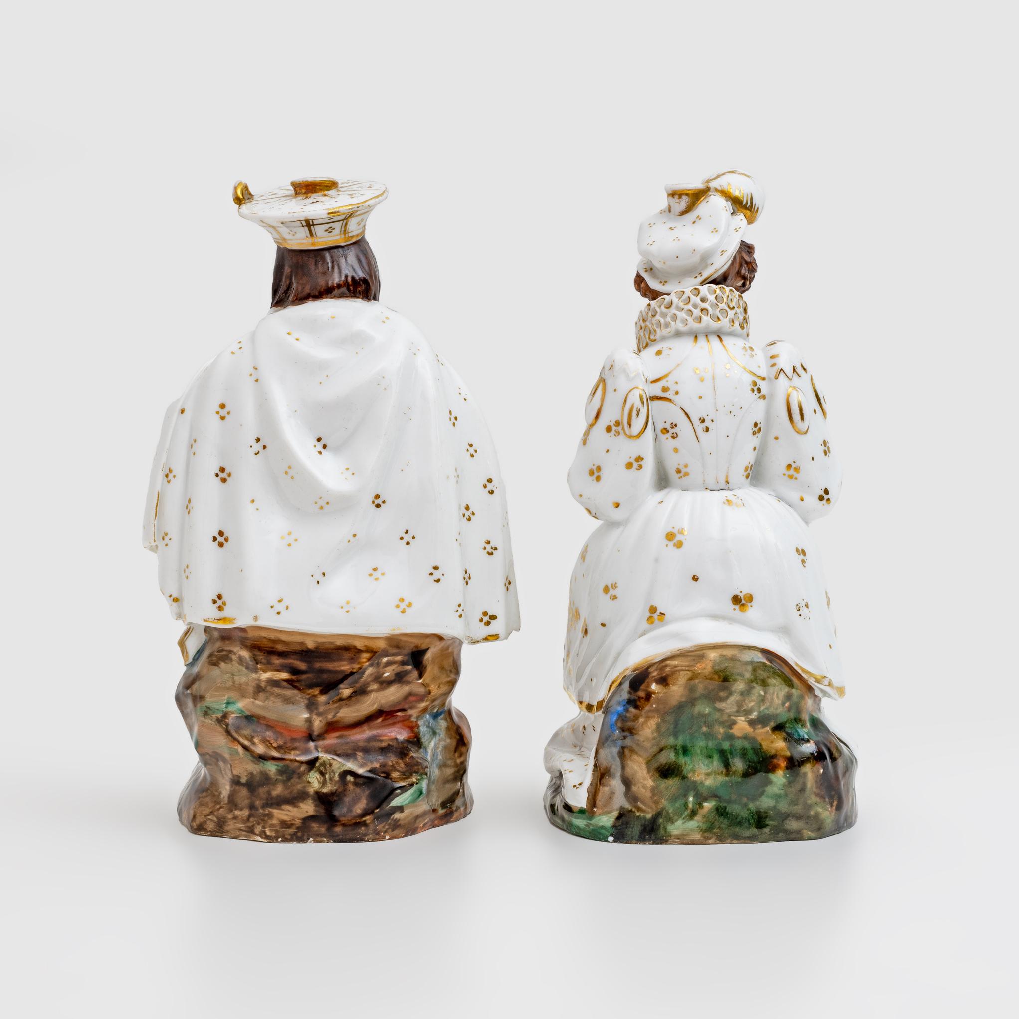 Pareja de figuras de perfumero francesas de mediados del siglo XIX Manufactura Jacob Petit en Bueno estado para la venta en Puglia, Puglia