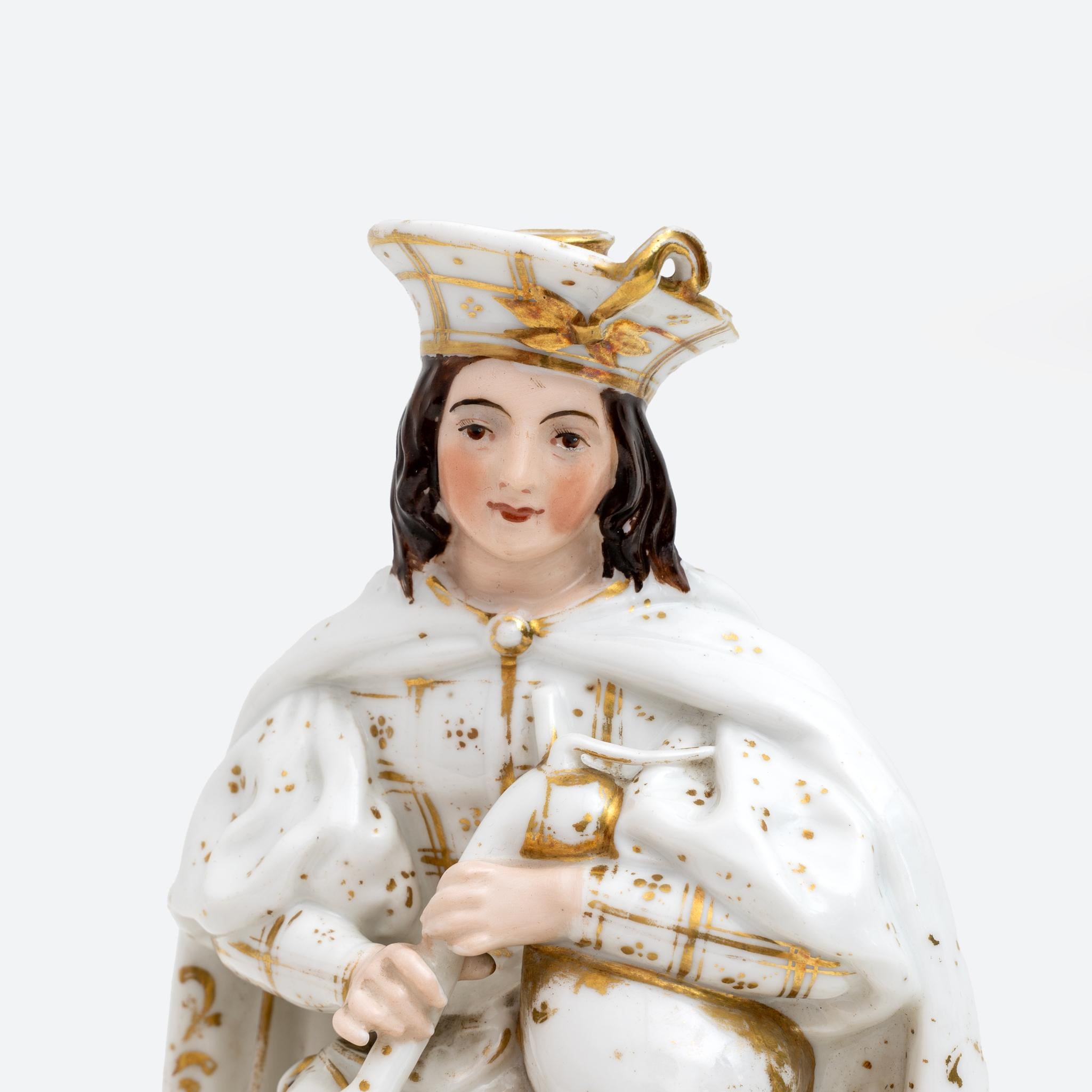 Pareja de figuras de perfumero francesas de mediados del siglo XIX Manufactura Jacob Petit Porcelana en venta