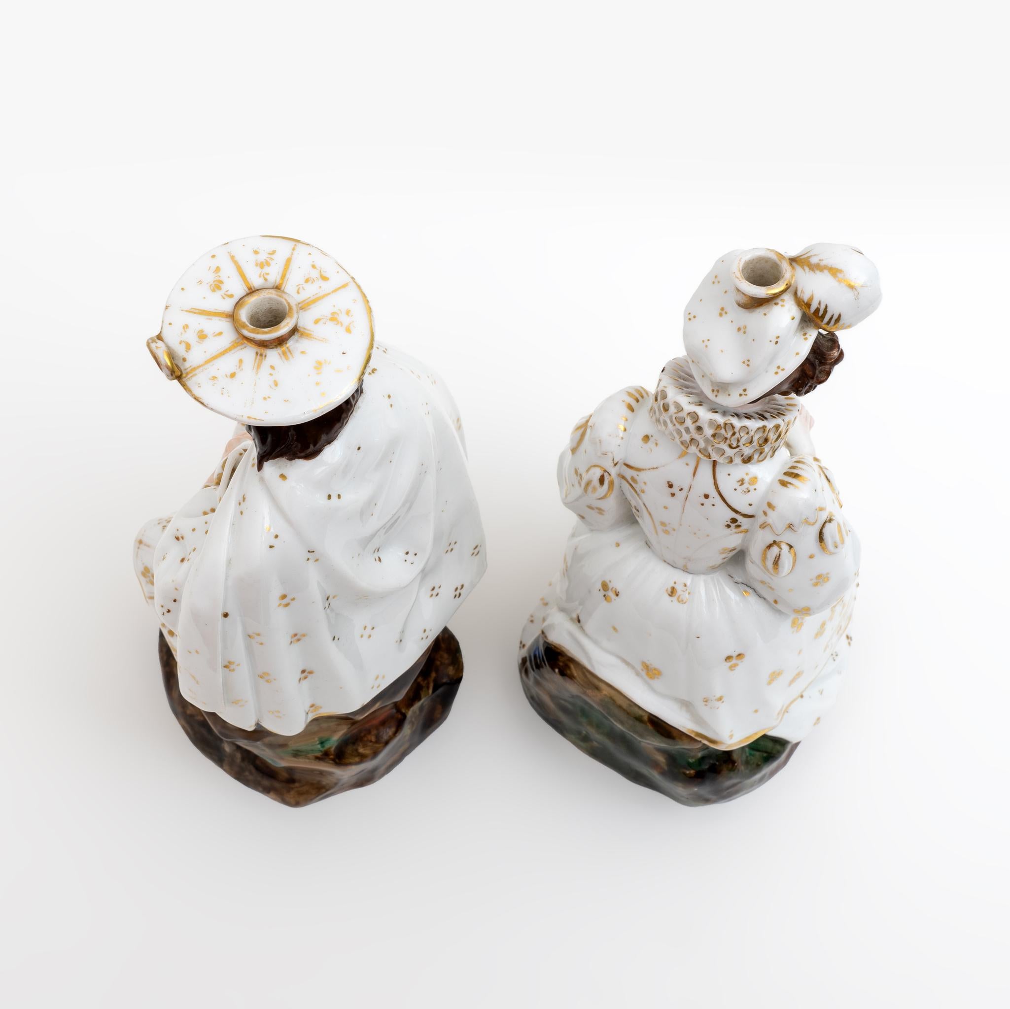 Pareja de figuras de perfumero francesas de mediados del siglo XIX Manufactura Jacob Petit en venta 2