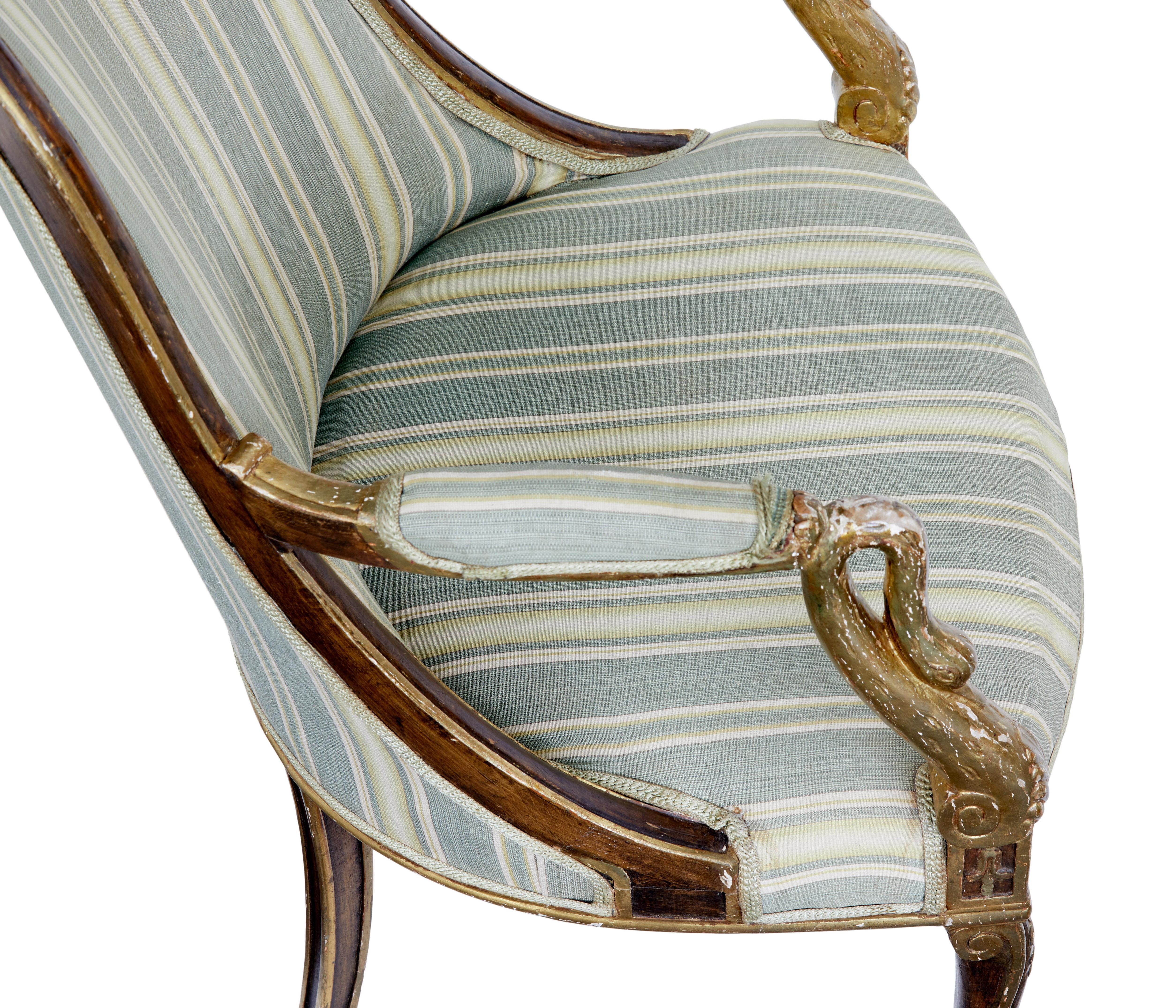 Pair of Mid-19th Century French Walnut and Gilt Armchairs For Sale at ...