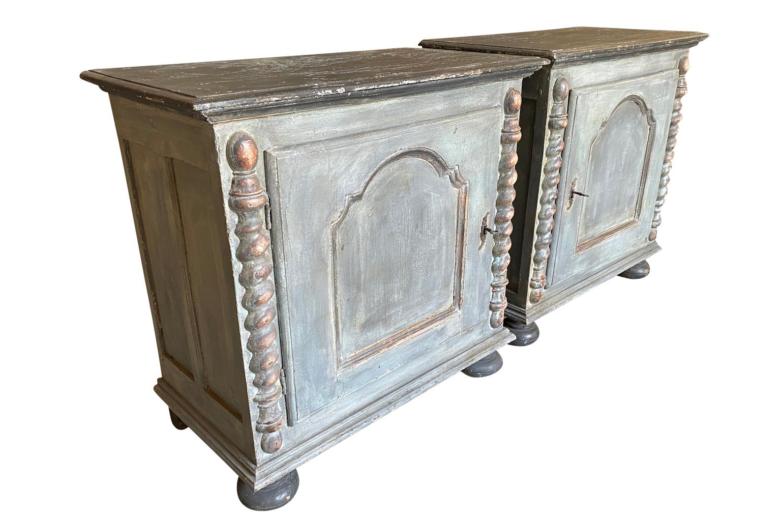 Painted Pair of Mid-19th Century Italian Buffets For Sale