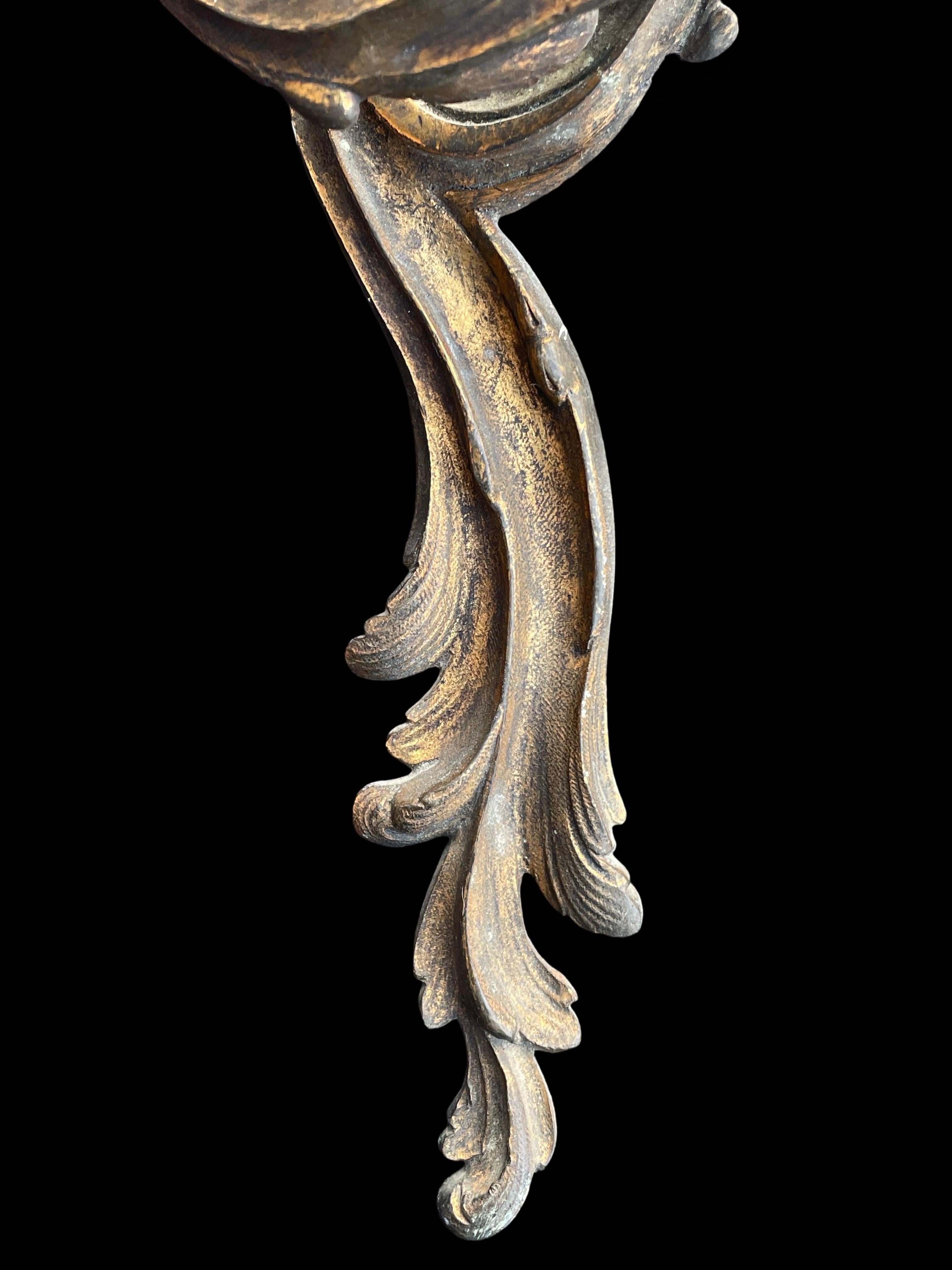 Bronzo Coppia di sconsigliere in bronzo in stile Luigi XV della metà del XIX secolo in vendita