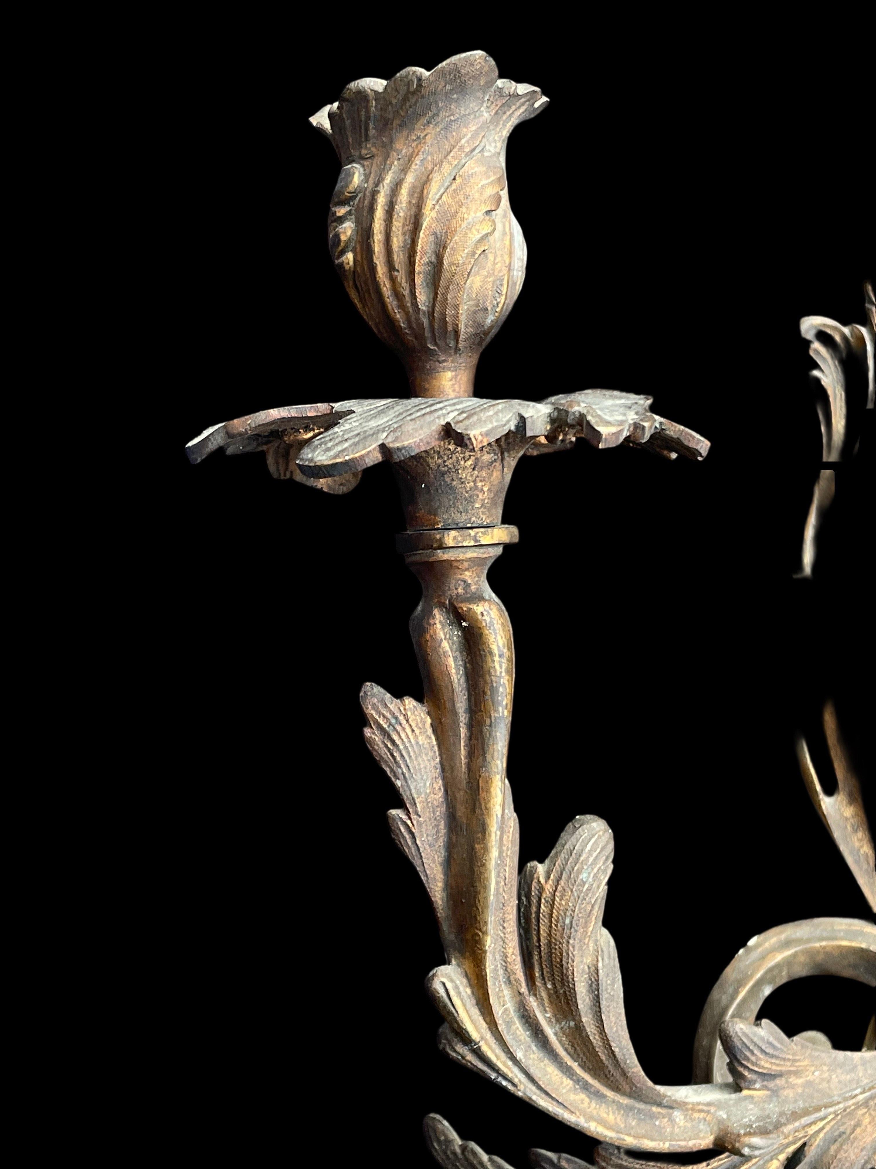 Coppia di sconsigliere in bronzo in stile Luigi XV della metà del XIX secolo in vendita 1
