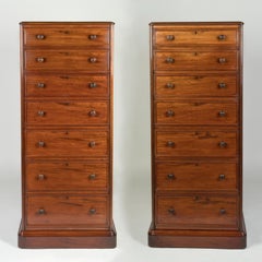 Pair of Mid-19th Century Mahogany Tall Chests of Drawers attributed to Gillow