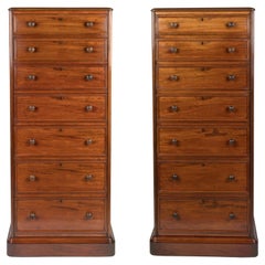 Pair of Mid-19th Century Mahogany Tall Chests of Drawers attributed to Gillow