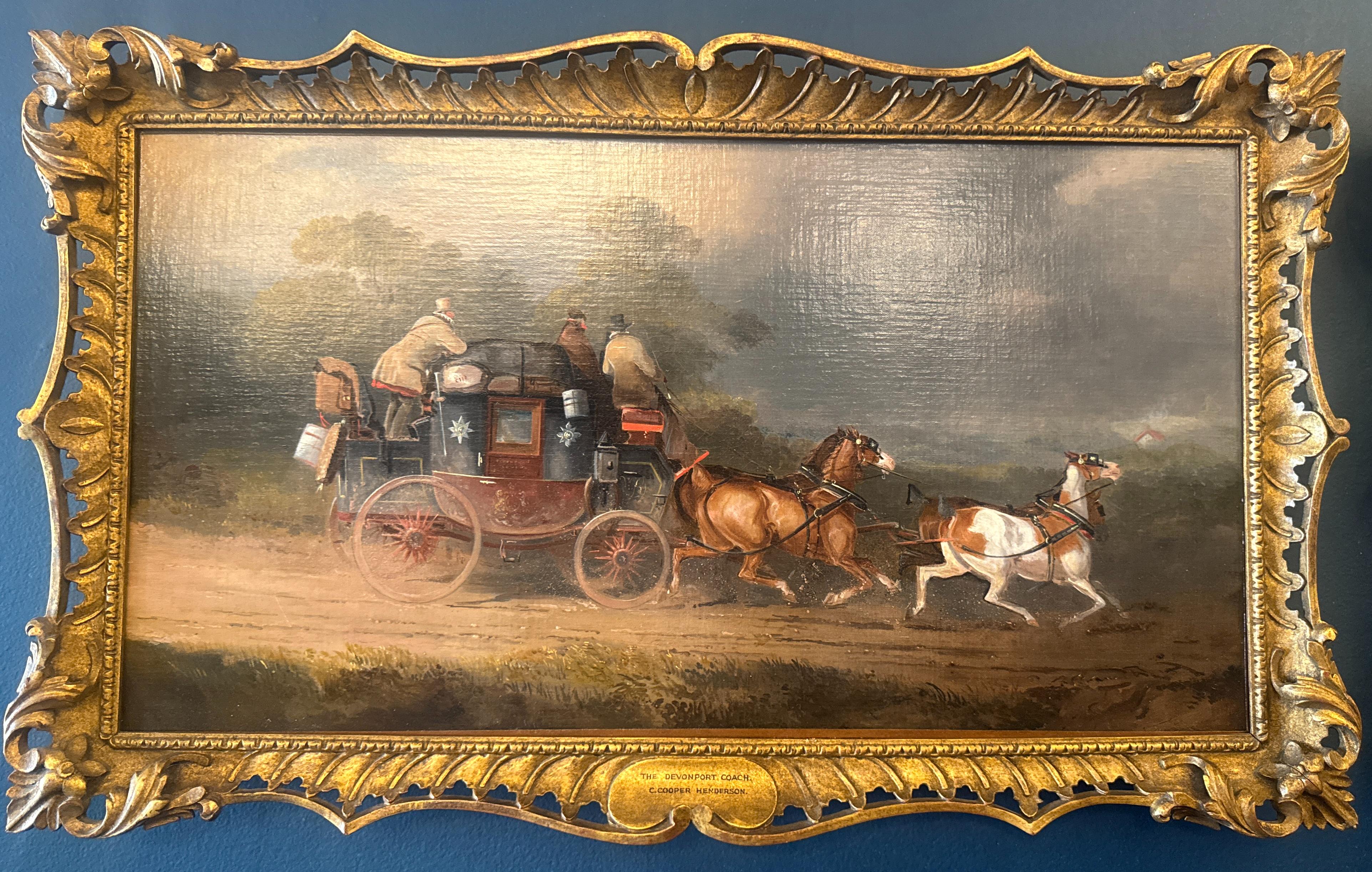 Paire de peintures à l'huile sur toile de Charles Cooper Henderson datant du milieu du XIXe siècle : 
