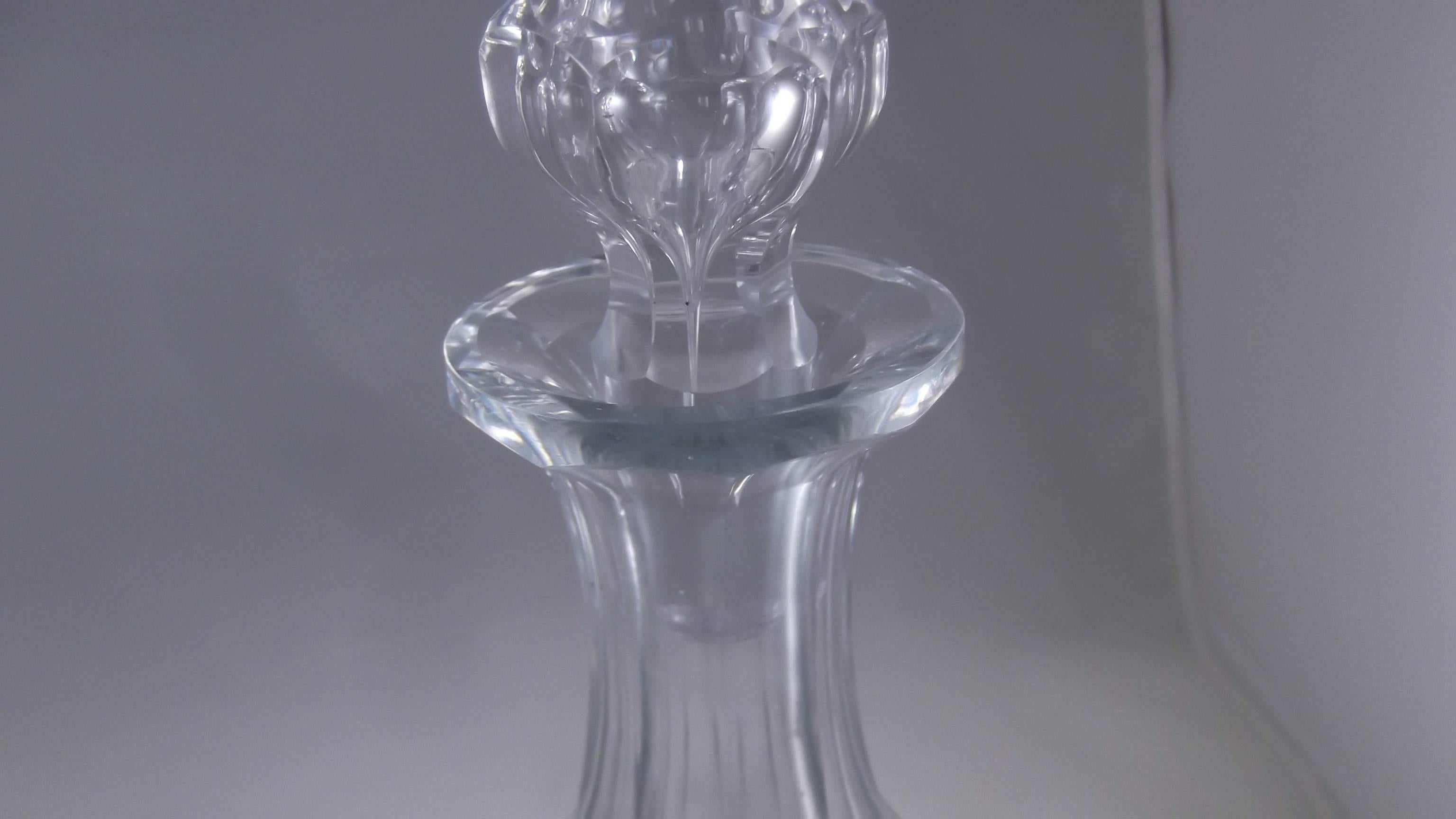 Pair of Mid-19th Century Panel Cut Decanters Attributed to Baccarat For ...