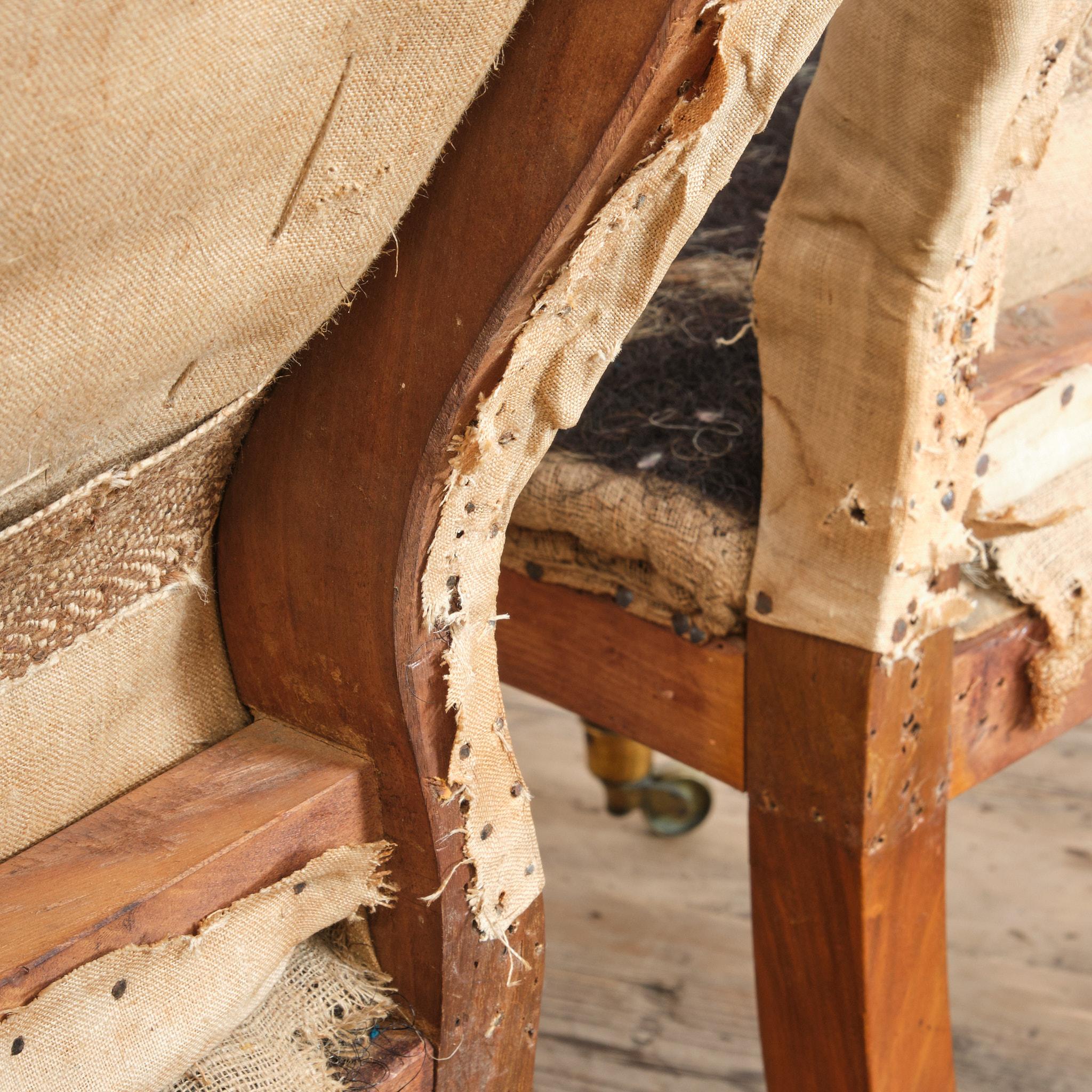 Pair of mid 19th Century Slipper Chairs c1840 In Fair Condition For Sale In Batley, GB