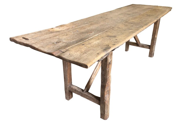 Pair of Mid19th Century Wood Bakery Tables at 1stdibs