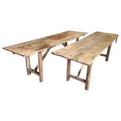 Pair of Mid-19th Century Wood Bakery Tables