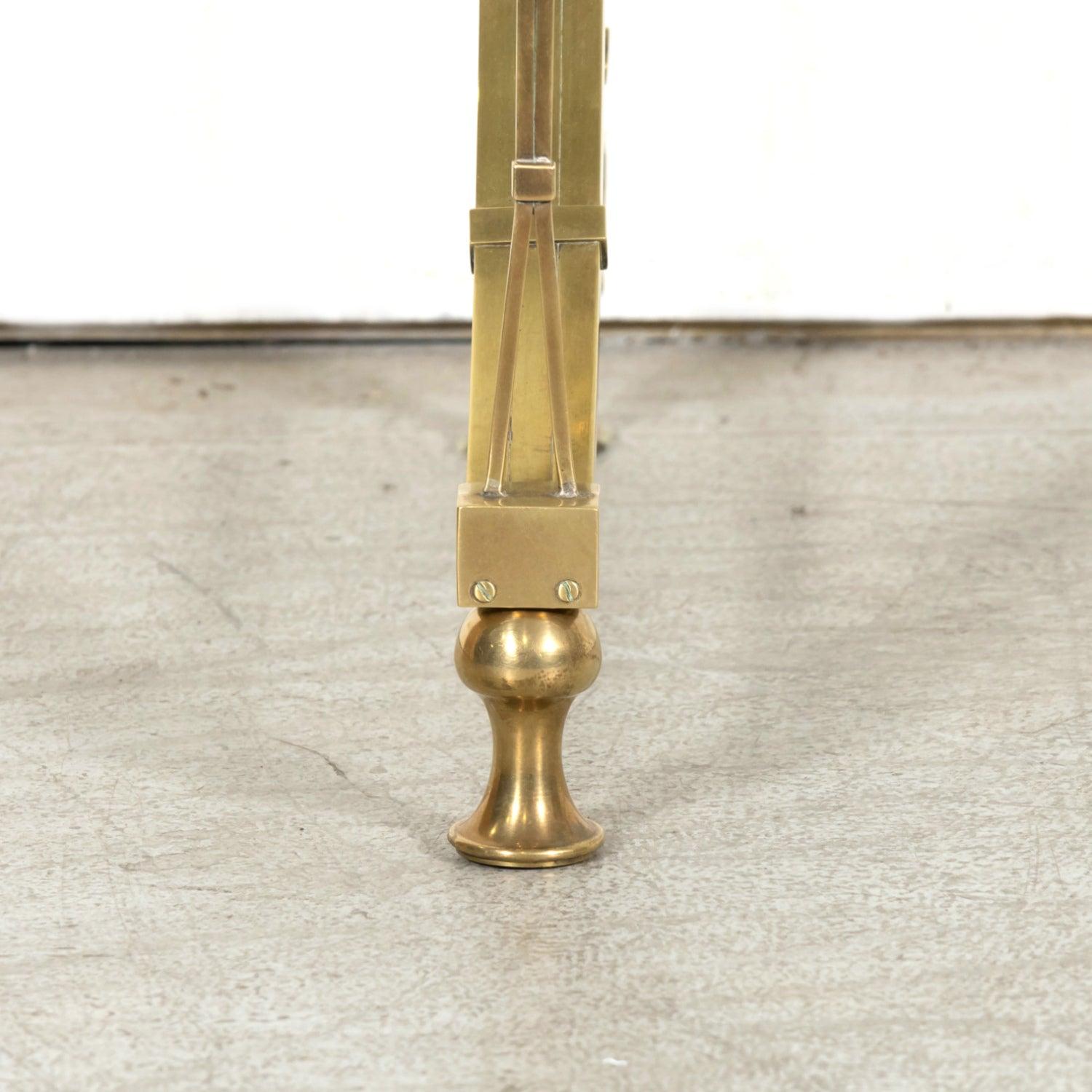 Pair of Mid-20th C French Gilt Brass & Glass Console Tables, Maison Jansen For Sale 15