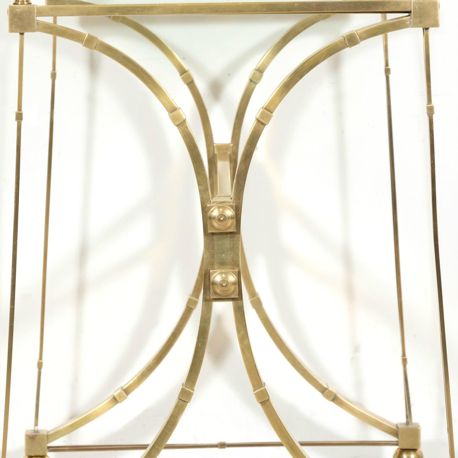 Pair of Mid-20th C French Gilt Brass & Glass Console Tables, Maison Jansen For Sale 16