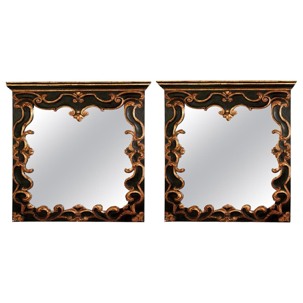 Pair of Mid-20th Century Baroque Style Mirror