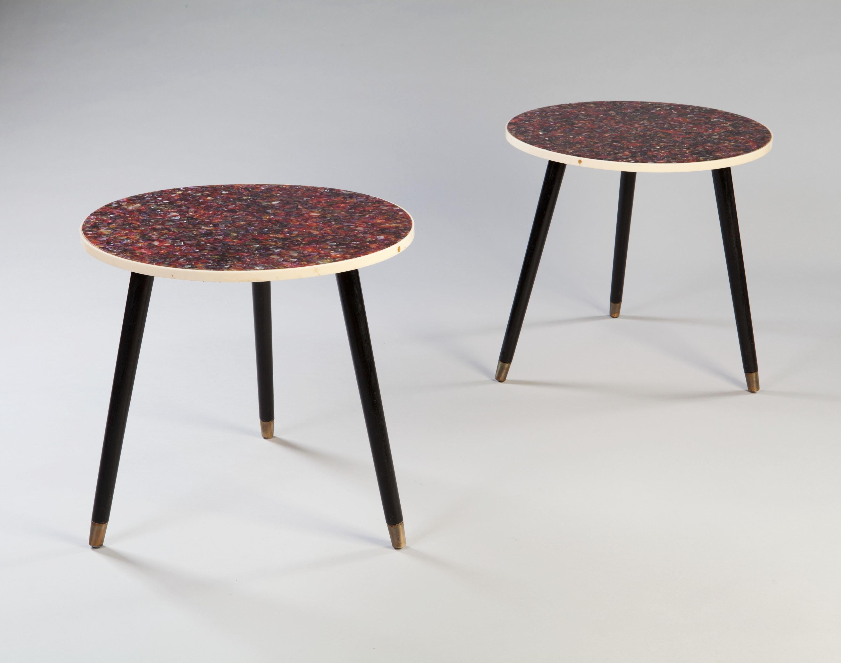 French Pair of Mid-20th Century Blue John Occasional Tables