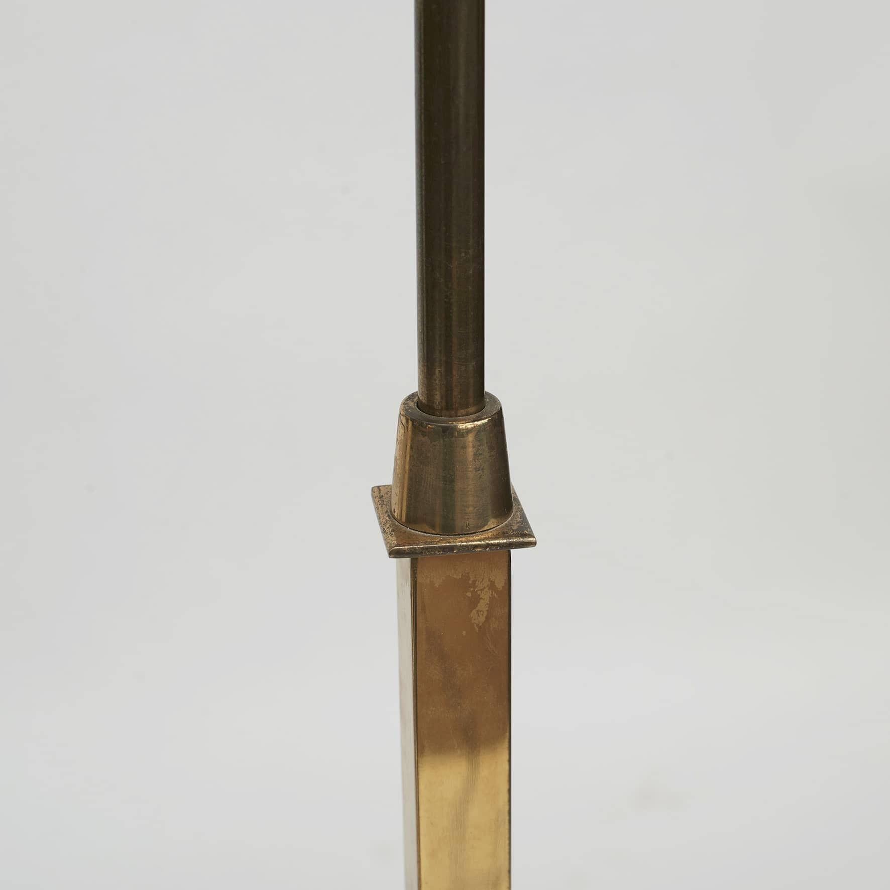 small brass floor lamp