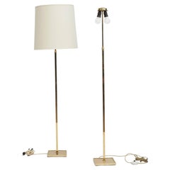 Pair of Mid-20th Century Brass Floor Lamps
