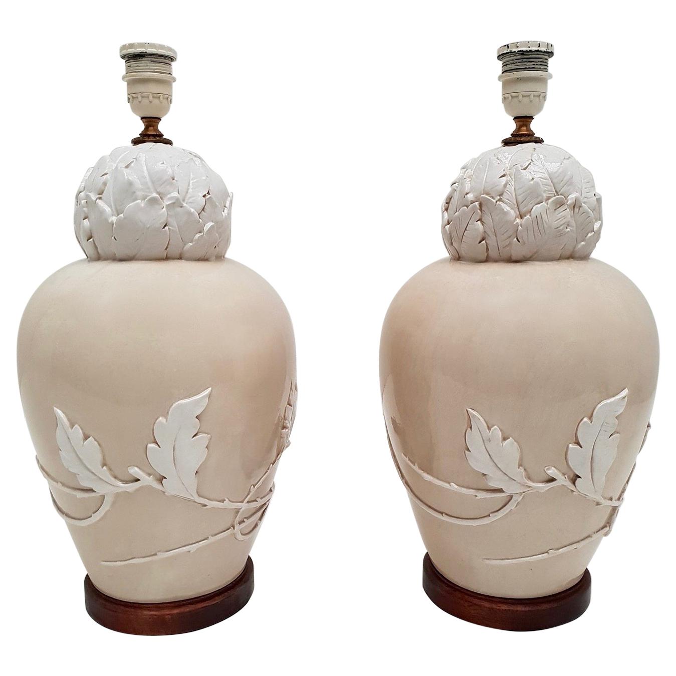 Pair of Mid-20th Century Ceramic Table Lamps